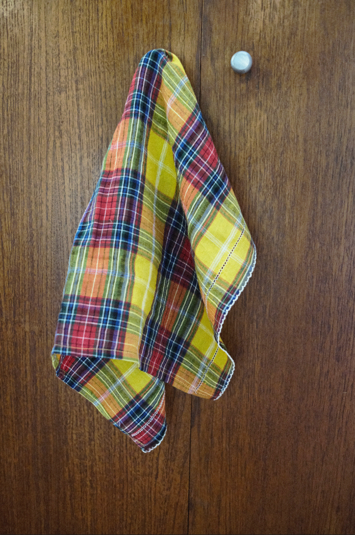 Japanese Dead Stock Plaid Tea Towel