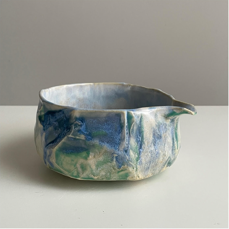 Handmade Kurinuki Chawan - Blues