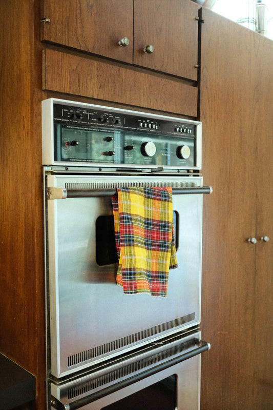 Japanese Dead Stock Plaid Tea Towel