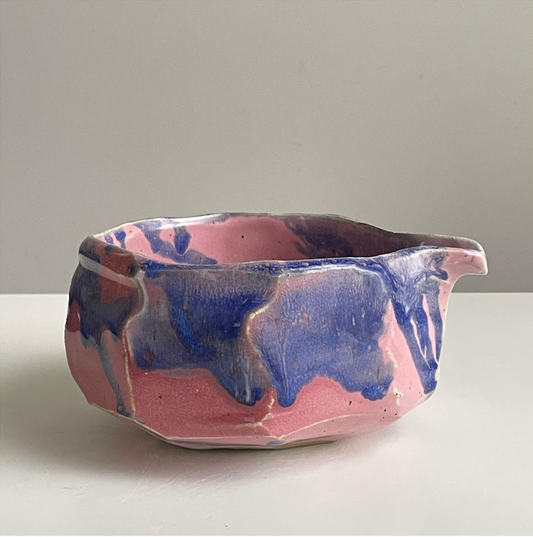 Handmade Kurinuki Chawan - Pink #2